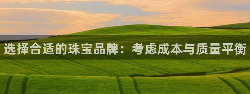 新宝5d：选择合适的珠宝品牌：考虑成本与质量平衡