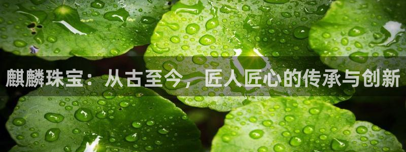 i新宝5：麒麟珠宝：从古至今，匠人匠心的传承与创新