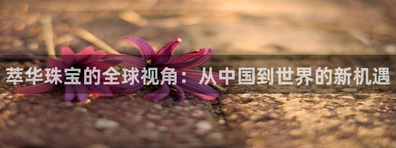 新宝5线路登录检测：萃华珠宝的全球视角：从中国到世界的新机遇