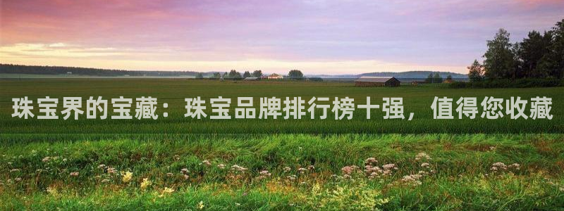 i新宝5：珠宝界的宝藏：珠宝品牌排行榜十强，值得您收藏
