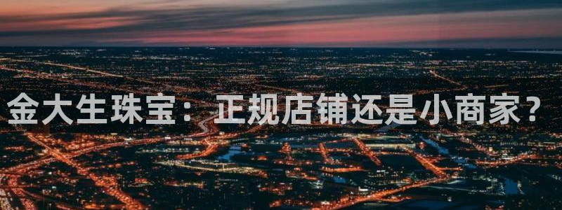新宝5娱乐家：金大生珠宝：正规店铺还是小商家？
